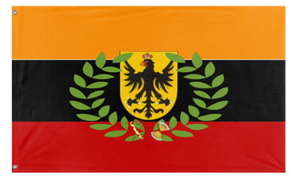A mockup of the custom flag 'Estadooeste flag' on a white background