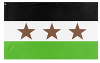 A mockup of the custom flag 'Flag of the Fennec Union' on a white background