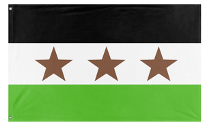 A mockup of the custom flag 'Flag of the Fennec Union' on a white background