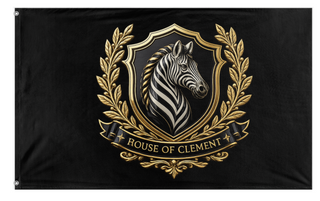 A mockup of the custom flag 'hoc flag' on a white background