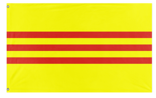 A mockup of the custom flag 'Vietnam flag' on a white background