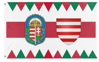A mockup of the custom flag 'Hungary flag' on a white background