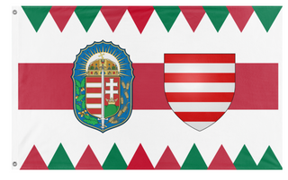 A mockup of the custom flag 'Hungary flag' on a white background
