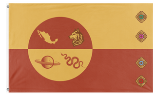 A mockup of the custom flag 'Family Flag' on a white background
