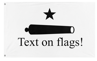 A mockup of the custom flag 'yu flag' on a white background