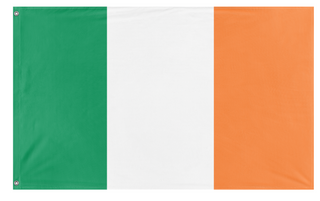 A mockup of the custom flag 'Ireland flag' on a white background