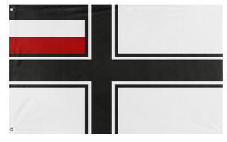 A mockup of the custom flag 'german flag' on a white background