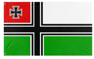 A mockup of the custom flag 'f flag' on a white background