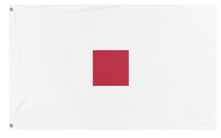 A mockup of the custom flag 'test flag' on a white background