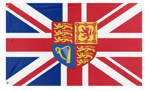 A mockup of the custom flag 'Franco-British Union flag' on a white background
