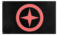 A mockup of the custom flag 'Greneclyf flag' on a white background