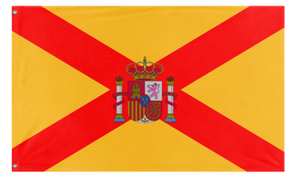 A mockup of the custom flag 'New Spanish flag' on a white background