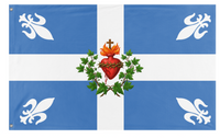 A mockup of the custom flag 'Carillon Sacre-Coeur 2026-1 flag' on a white background