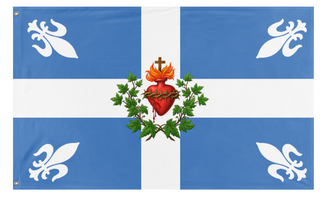 A mockup of the custom flag 'Carillon Sacre-Coeur 2026-1 flag' on a white background