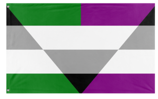 A mockup of the custom flag 'Ageoaroace flag' on a white background