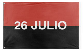 A mockup of the custom flag 'm-26-7 flag' on a white background