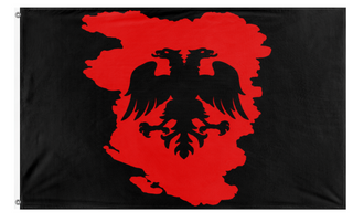 A mockup of the custom flag 'Orges flag' on a white background