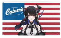 A mockup of the custom flag 'holonerissusculverflag flag' on a white background