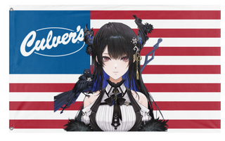 A mockup of the custom flag 'holonerissusculverflag flag' on a white background
