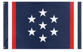 A mockup of the custom flag 'FCU flag' on a white background