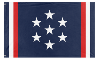 A mockup of the custom flag 'FCU flag' on a white background