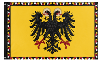 A mockup of the custom flag 'HRE flag' on a white background