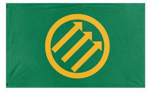 A mockup of the custom flag 'Identitarian flag' on a white background