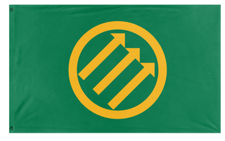 A mockup of the custom flag 'Identitarian flag' on a white background