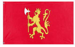 A mockup of the custom flag 'High Kingdom of Norway flag' on a white background