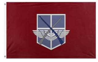 A mockup of the custom flag 'Yeagerist flag' on a white background