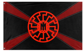 A mockup of the custom flag 'BRW chud flag' on a white background