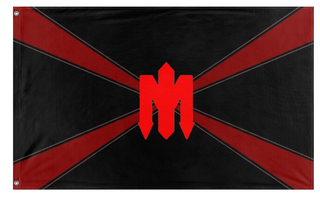 A mockup of the custom flag 'BRW CLASSICAL FLAG' on a white background