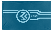 A mockup of the custom flag 'Left flag' on a white background