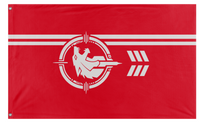 A mockup of the custom flag '2 flag' on a white background