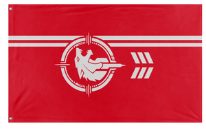 A mockup of the custom flag '2 flag' on a white background