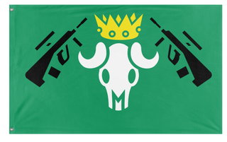 A mockup of the custom flag 'Squad flag' on a white background