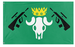 A mockup of the custom flag 'Squad flag' on a white background