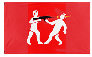 A mockup of the custom flag 'Principality of Monteverre flag' on a white background