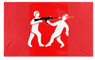 A mockup of the custom flag 'Principality of Monteverre flag' on a white background