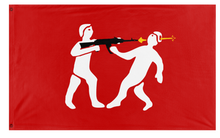 A mockup of the custom flag 'Principality of Monteverre flag' on a white background