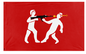 A mockup of the custom flag 'Principality of Monteverre flag' on a white background