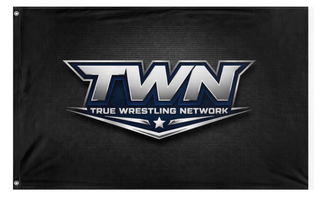 A mockup of the custom flag 'TWN flag' on a white background