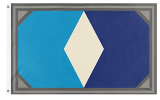 A mockup of the custom flag '4th Republic flag' on a white background