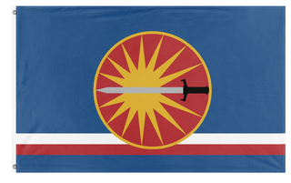 A mockup of the custom flag 'House Davion flag' on a white background