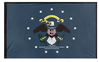 A mockup of the custom flag 'h flag' on a white background