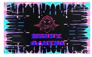 A mockup of the custom flag 'henny flag' on a white background
