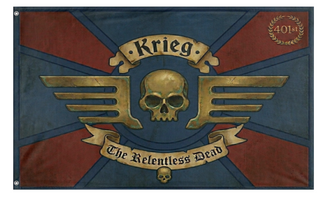 A mockup of the custom flag 'DKOK 401st flag' on a white background