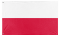 A mockup of the custom flag 'Poland Modern Flag' on a white background