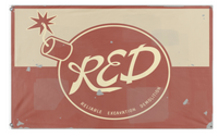 A mockup of the custom flag 'Red team flag' on a white background