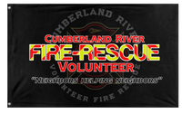 A mockup of the custom flag 'crvfd2 flag' on a white background